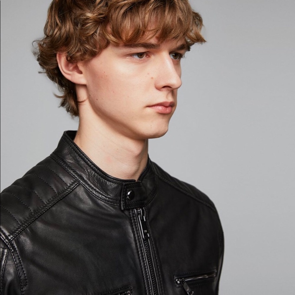Brand New ZARA men genuine leather jacket - Picture 5 of 7